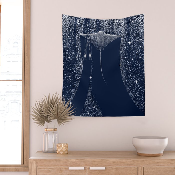 Star Collector And Diver Ver 2.0 Wall Tapestry Gallery Image 2