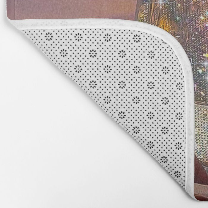 CHEERS TO THE SUNSET | glass | collage | sun | summer | sky | nature | happy | weekend | positive Bath Mat Gallery Image 2