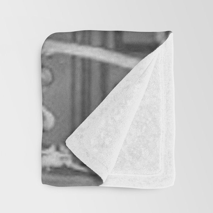 Edgar Allan Poe with Skull and Skeleton macabre black and white photograph Throw Blanket Gallery Image 3