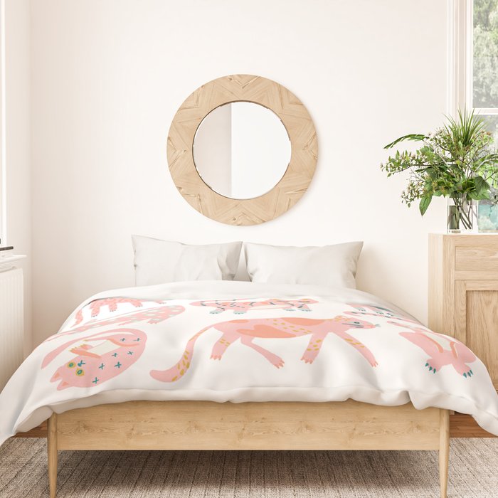 KittyKats - Pink Palette Duvet Cover Gallery Image 3