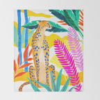 Panther in Jungle Throw Blanket Gallery Image 2