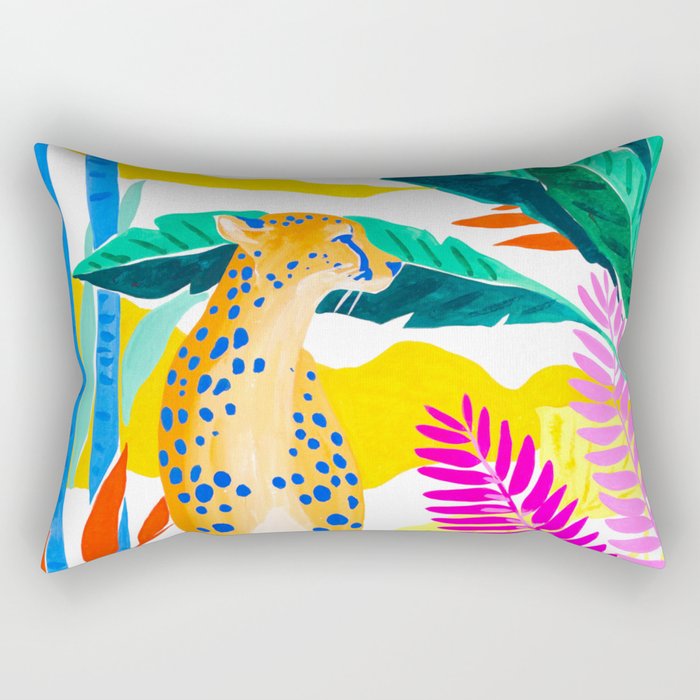 Panther in Jungle Rectangular Pillow Gallery Image 2
