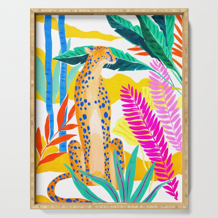 Panther in Jungle Serving Tray Gallery Image 1