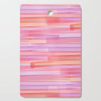 Abstract Watercolor Waves in Pink Sunset Cutting Board Gallery Image 1