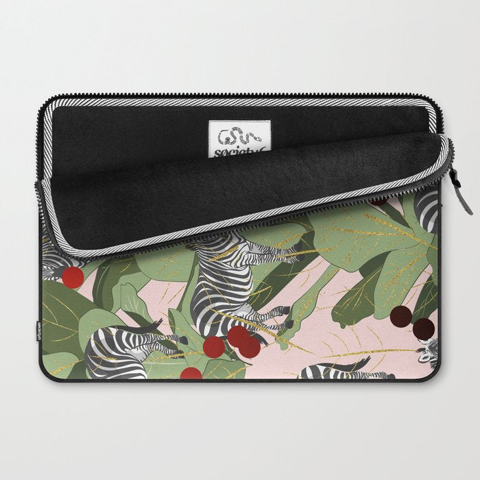 Zebra Harem #society6 #decor #buyart Laptop Sleeve Gallery Image 2