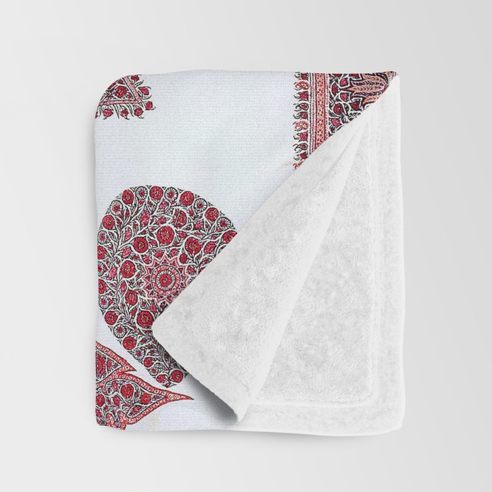 Kerman South Persian Embroidery Print Throw Blanket Gallery Image 3