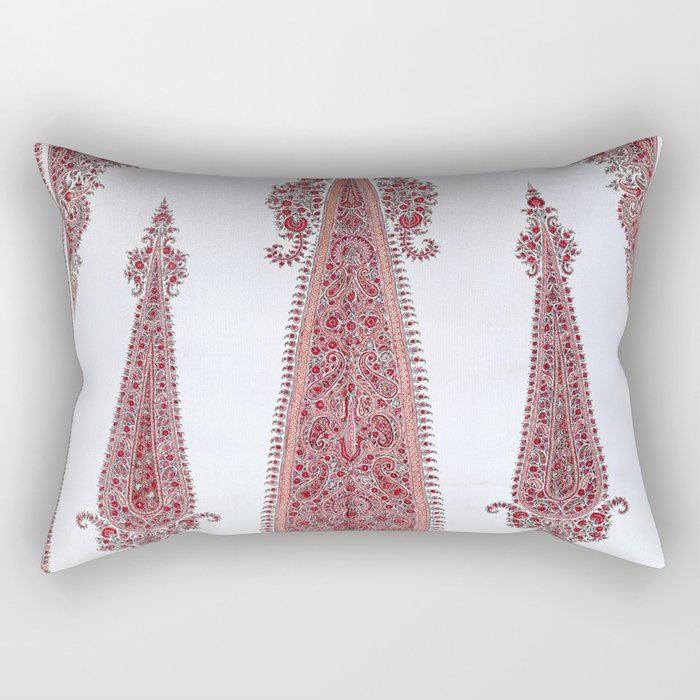 Kerman South Persian Embroidery Print Rectangular Pillow Gallery Image 1