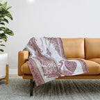 Kerman South Persian Embroidery Print Throw Blanket Gallery Image 1