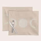 Moon Shapes Minimalism - Ethereal Light Placemat Gallery Image 1