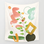 Modern Abstract Watercolour Art II Wall Tapestry Gallery Image 4