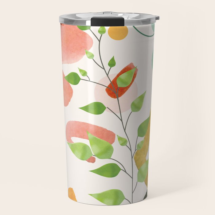 Modern Abstract Watercolour Art II Travel Mug Gallery Image 1