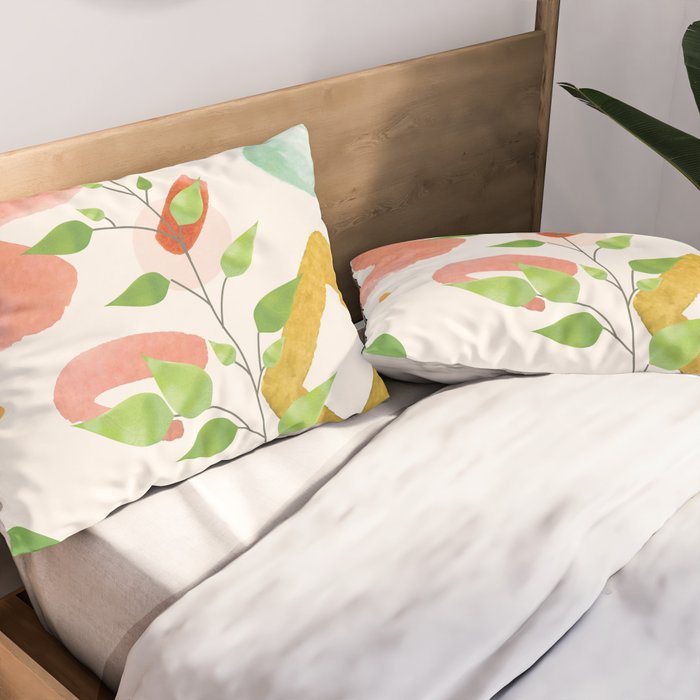 Modern Abstract Watercolour Art II Pillow Sham Gallery Image 2