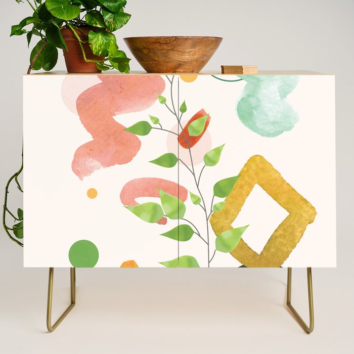 Modern Abstract Watercolour Art II Credenza Gallery Image 1