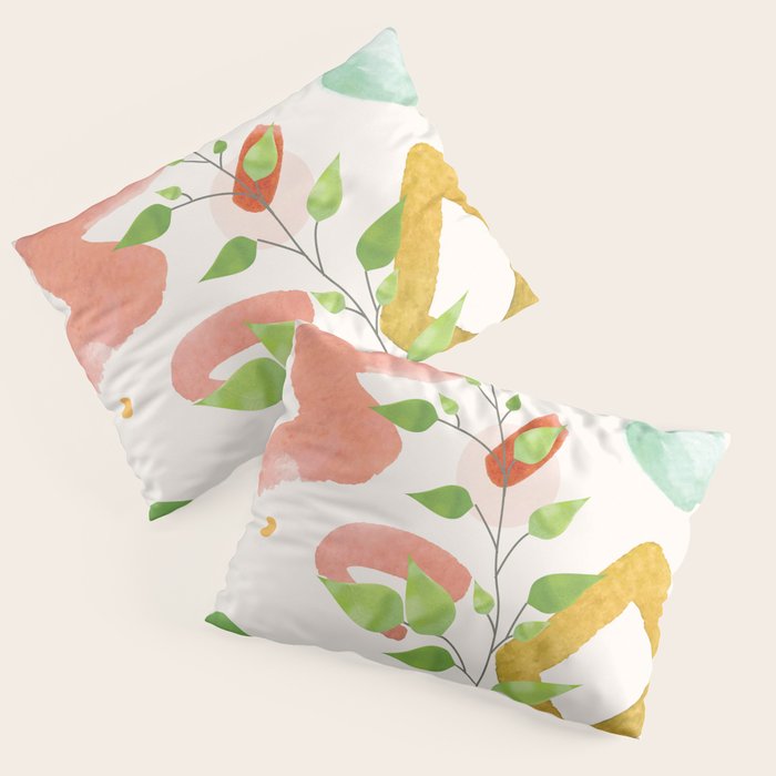 Modern Abstract Watercolour Art II Pillow Sham Gallery Image 3