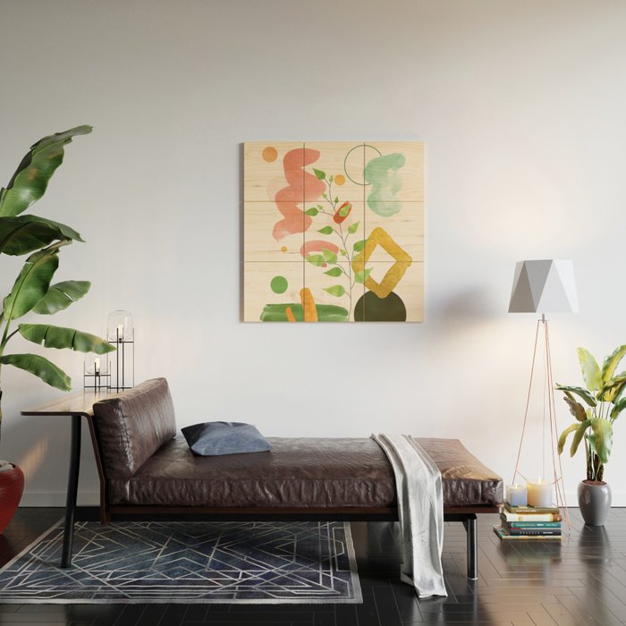 Modern Abstract Watercolour Art II Wood Wall Art Gallery Image 2