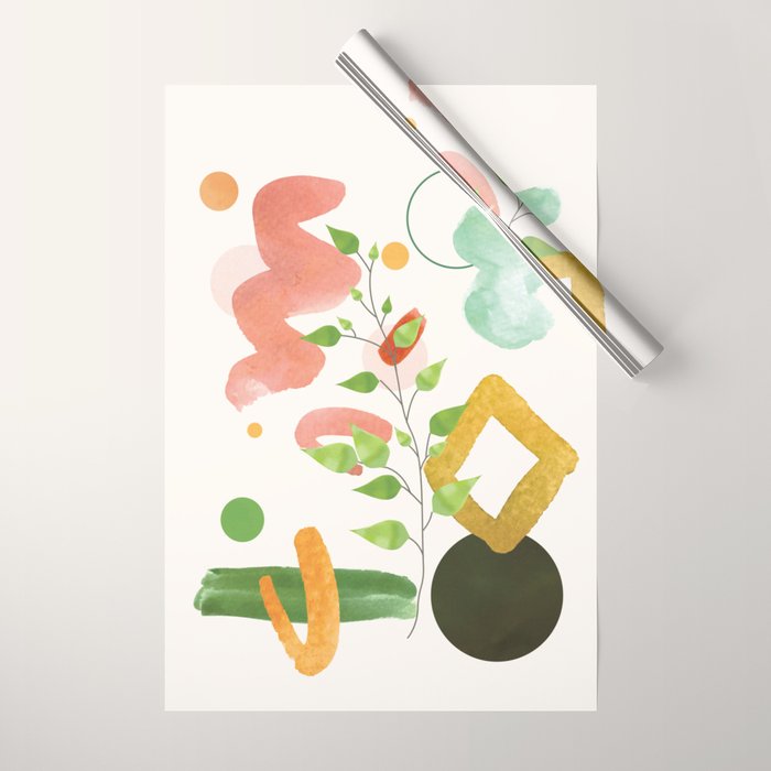 Modern Abstract Watercolour Art II Wrapping Paper Gallery Image 1