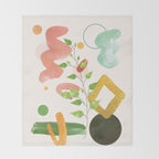 Modern Abstract Watercolour Art II Throw Blanket Gallery Image 2