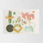 Modern Abstract Watercolour Art II Rug Gallery Image 2