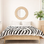 Black and white zebra stripe print art pattern Duvet Cover Gallery Image 3