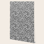 Black and white zebra stripe print art pattern Wallpaper Gallery Image 2