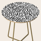 Black and white zebra stripe print art pattern Side Table Gallery Image 2