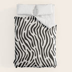 Black and white zebra stripe print art pattern Comforter Gallery Image 6