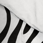 Black and white zebra stripe print art pattern Comforter Gallery Image 4