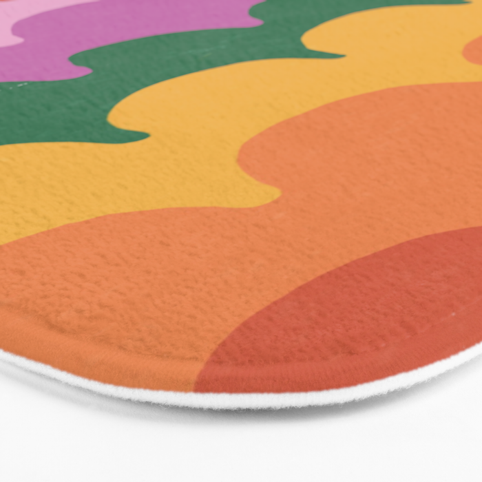 Wavy Lines Pattern Bath Mat Gallery Image 3