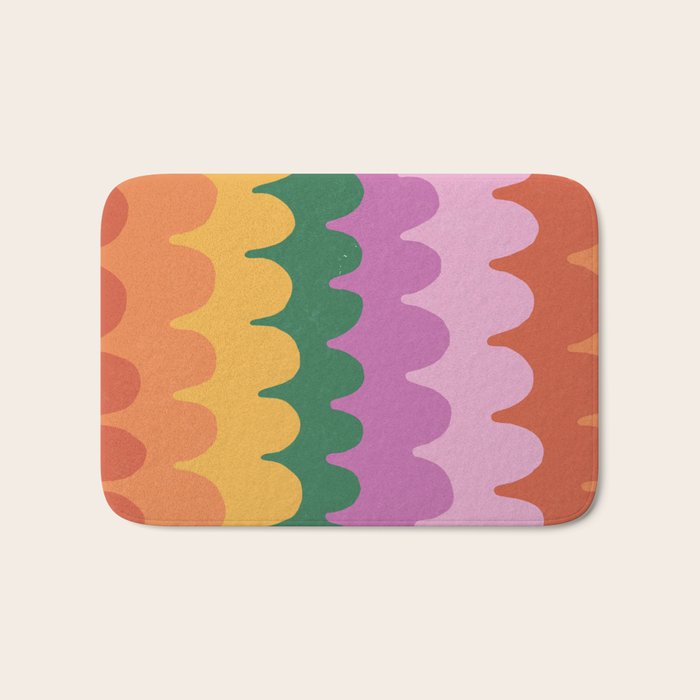 Wavy Lines Pattern Bath Mat Gallery Image 1
