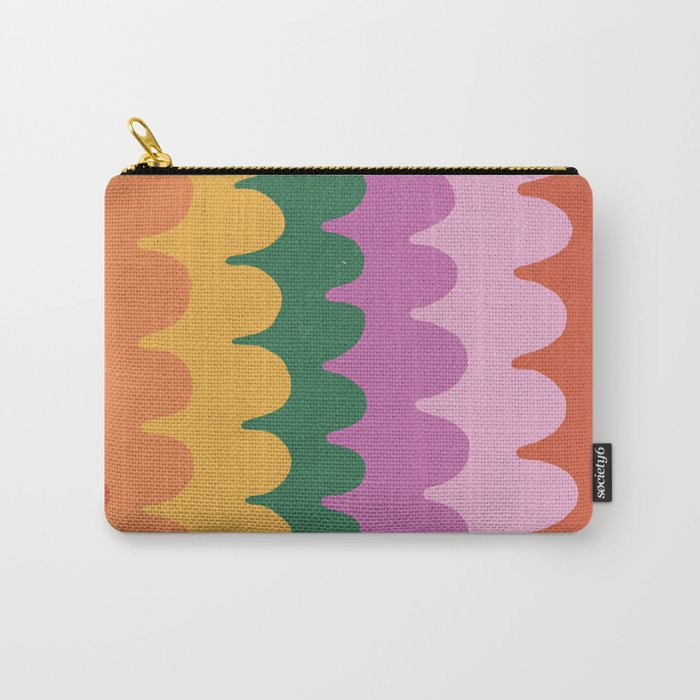 Wavy Lines Pattern Carry All Pouch Gallery Image 1