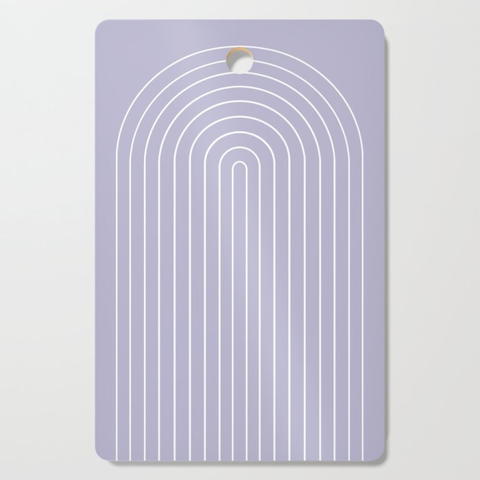 Minimal Arch XXXIII Lilac Purple Modern Geometric Lines Cutting Board Gallery Image 1