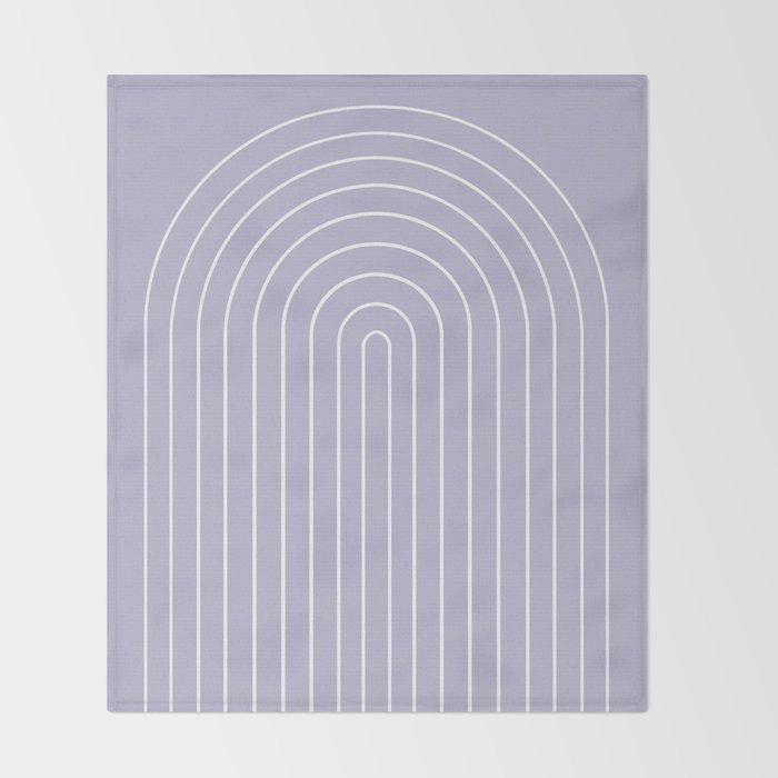 Minimal Arch XXXIII Lilac Purple Modern Geometric Lines Throw Blanket Gallery Image 2