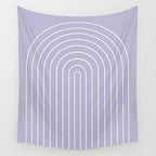 Minimal Arch XXXIII Lilac Purple Modern Geometric Lines Wall Tapestry Gallery Image 4