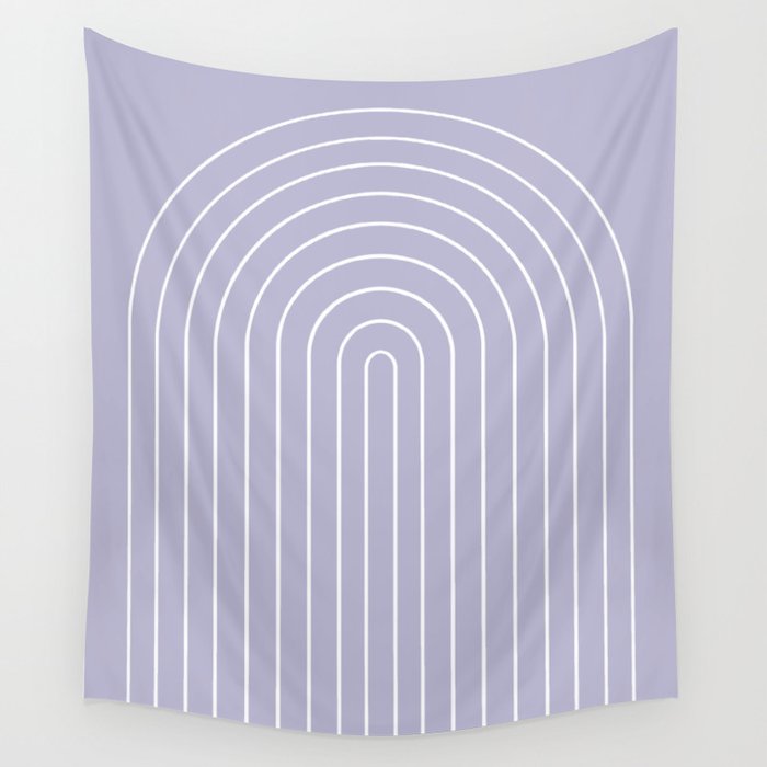 Minimal Arch XXXIII Lilac Purple Modern Geometric Lines Wall Tapestry Gallery Image 4