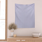 Minimal Arch XXXIII Lilac Purple Modern Geometric Lines Wall Tapestry Gallery Image 2