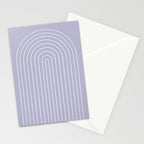 Minimal Arch XXXIII Lilac Purple Modern Geometric Lines Stationery Card Gallery Image 2