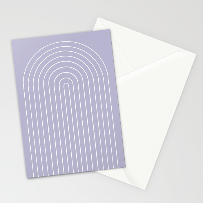Minimal Arch XXXIII Lilac Purple Modern Geometric Lines Stationery Card Gallery Image 2