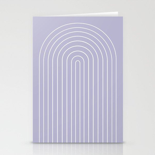 Minimal Arch XXXIII Lilac Purple Modern Geometric Lines Stationery Card Gallery Image 2