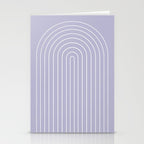 Minimal Arch XXXIII Lilac Purple Modern Geometric Lines Stationery Card Gallery Image 2