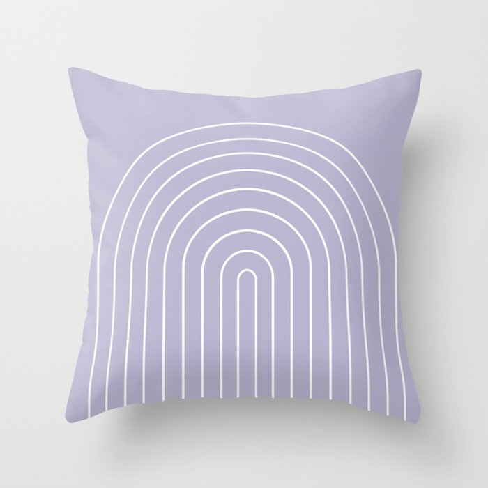 Minimal Arch XXXIII Lilac Purple Modern Geometric Lines Throw Pillow Gallery Image 1