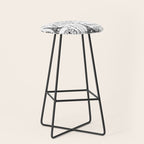 Vintage Paris Black And White Nostalgic Pattern Stool Gallery Image 1