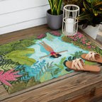 Floating in the sea in bright colours Outdoor Rug Gallery Image 2