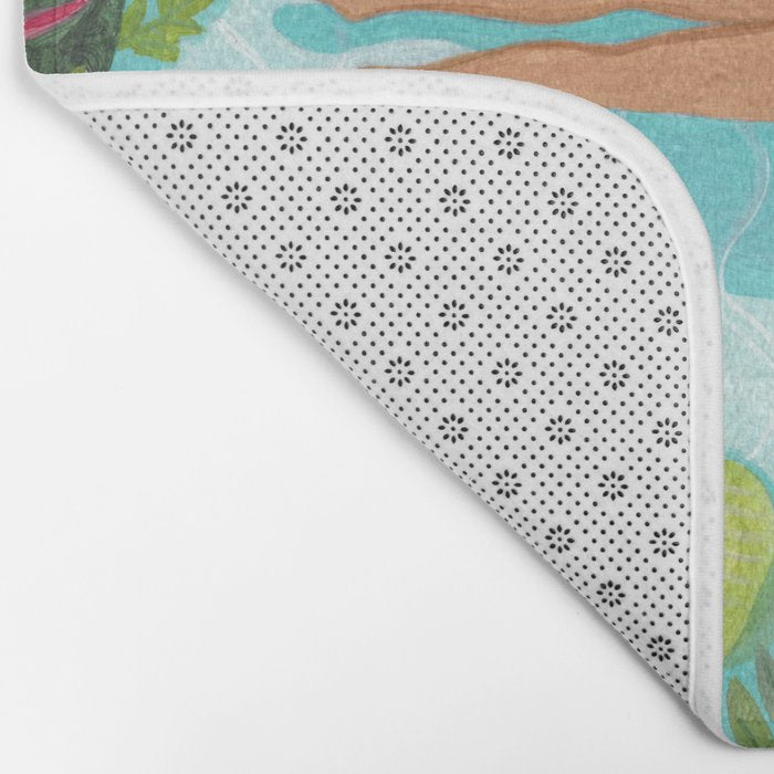 Floating in the sea in bright colours Bath Mat Gallery Image 2