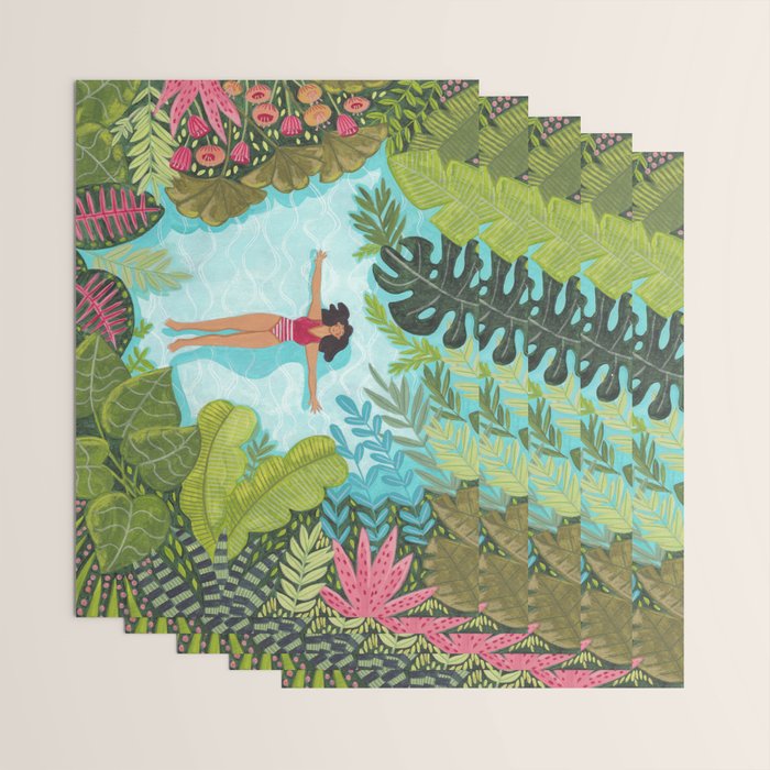 Floating in the sea in bright colours Wrapping Paper Gallery Image 3