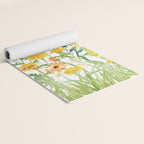 Yellow Scandinavian Wildflowers  Meadow  Yoga Mat Gallery Image 2