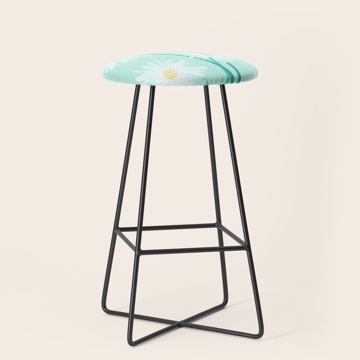 Mint Wildflower Bouquet Stool Gallery Image 1