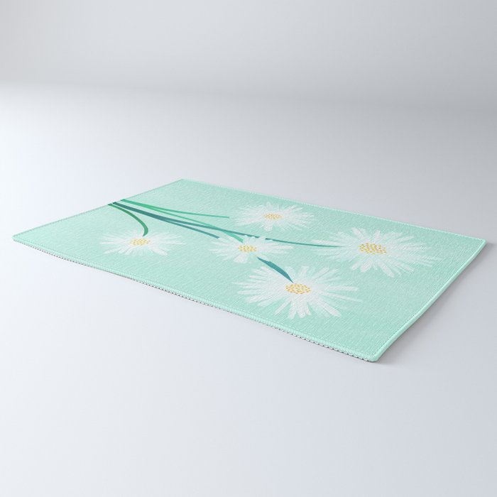 Mint Wildflower Bouquet Rug Gallery Image 3