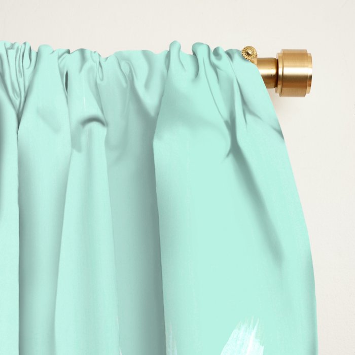 Mint Wildflower Bouquet Window Curtain Gallery Image 2