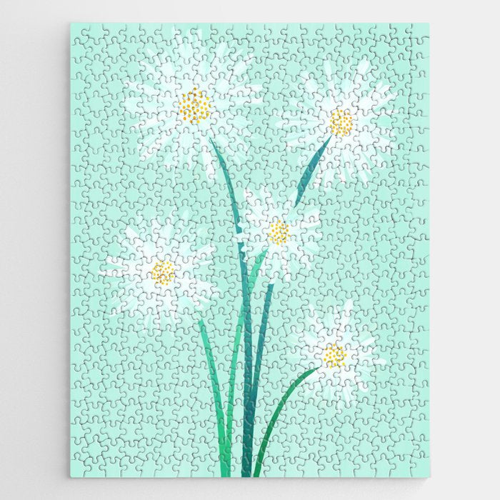 Mint Wildflower Bouquet Jigsaw Puzzle Gallery Image 1