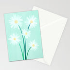 Mint Wildflower Bouquet Stationery Card Gallery Image 2